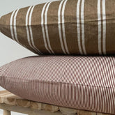 Swimmers stripe pillow, rust